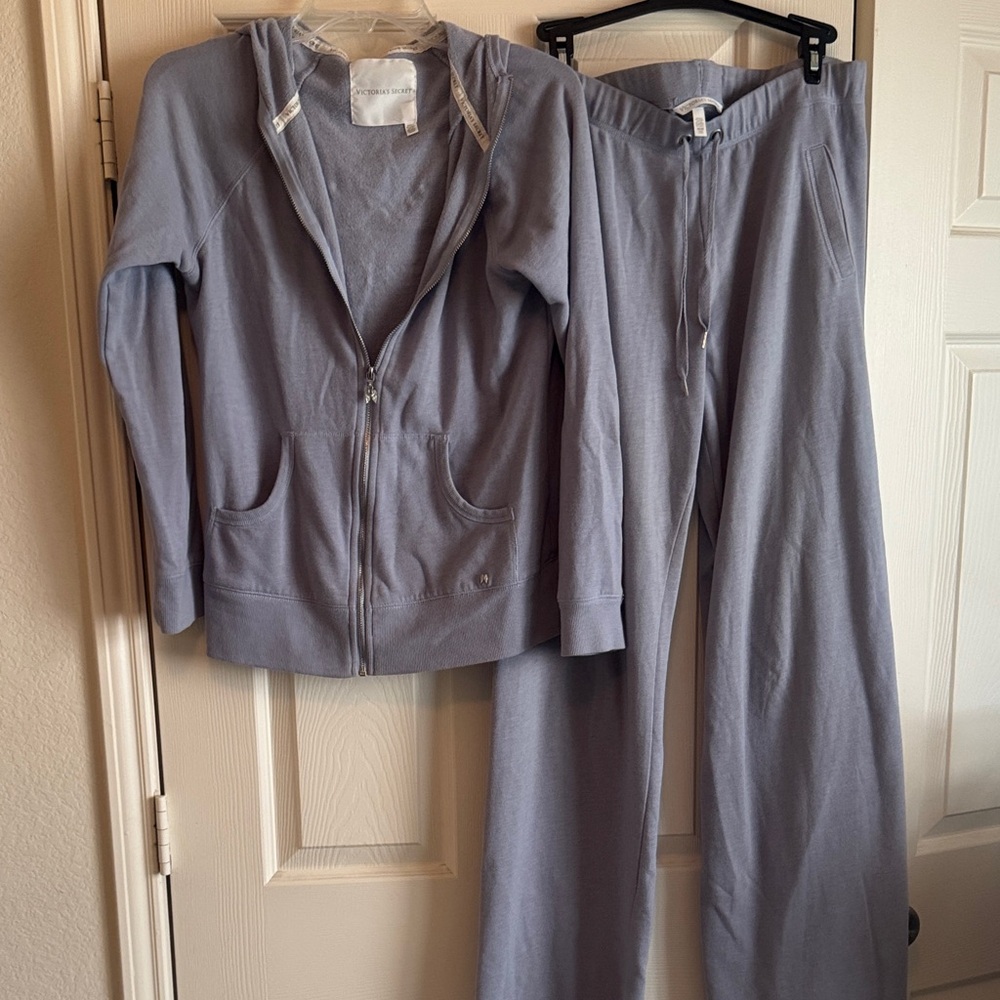 VINTAGE VICTORIA’S SECRET PASTEL LIGHT PURPLE Hoodie and Pants Set